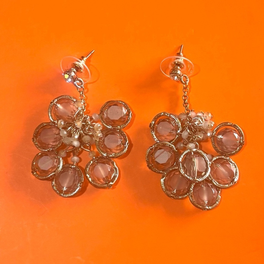 Fashion jewelry stainless steel Swarovski crystal earrings